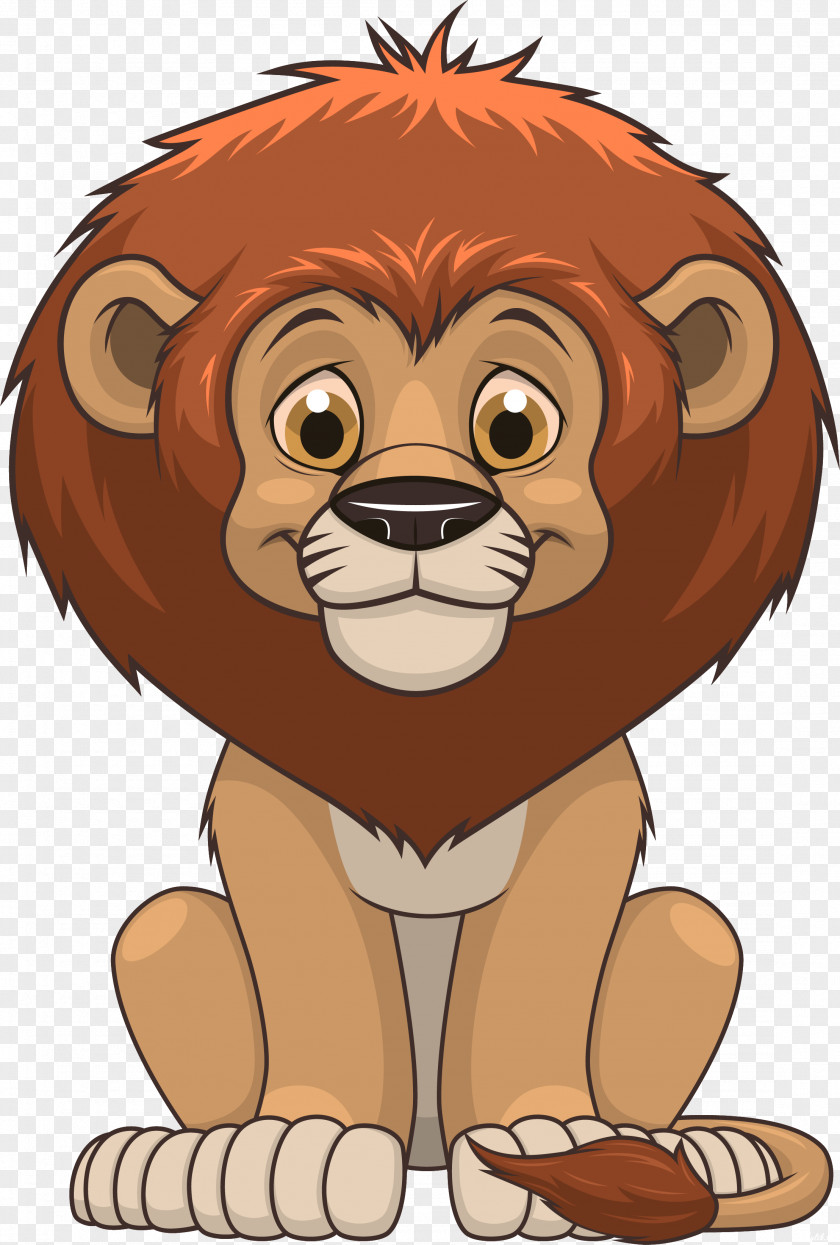 Cute Animals Lion Cartoon Comics PNG