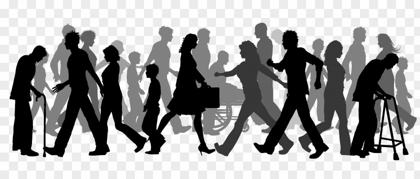 Group Of People Walking Clip Art PNG