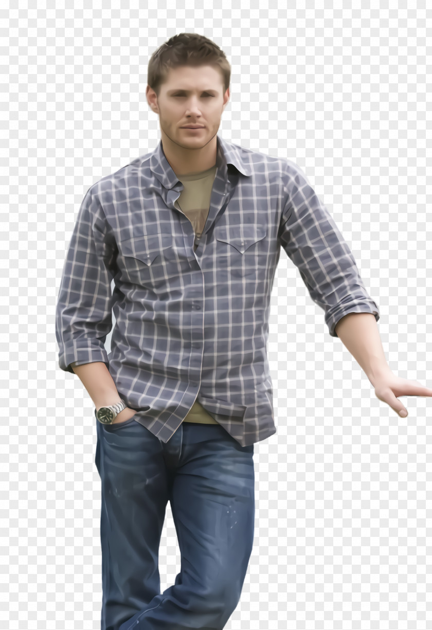 Collar Sitting Jeans Background PNG