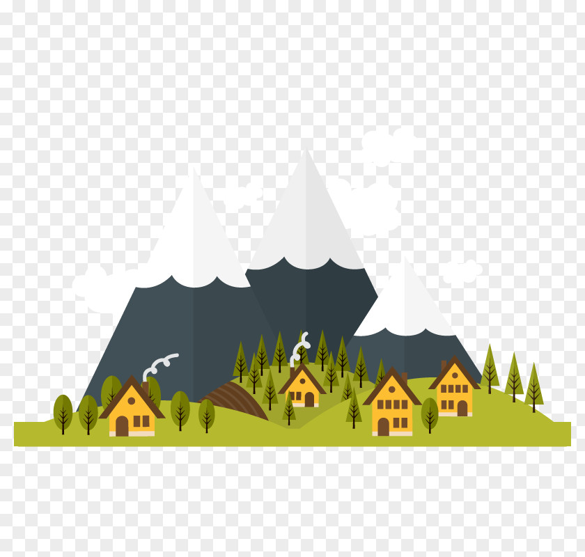 Deep In The Mountains Vector PNG