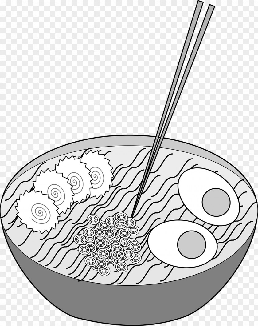 Rice Noodle Ramen Black And White Japanese Cuisine Zhajiangmian PNG