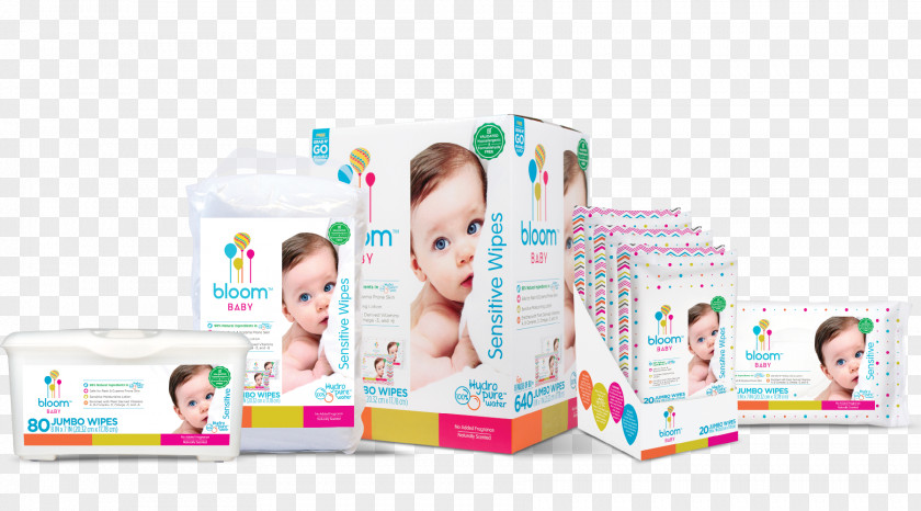 Set Bloom Wet Wipe Infant Child Sensitive Skin PNG