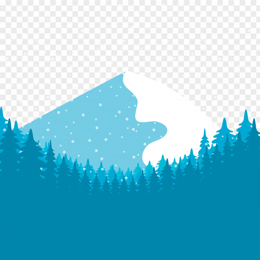 Snowy Winter Snow Euclidean Vector Forest PNG