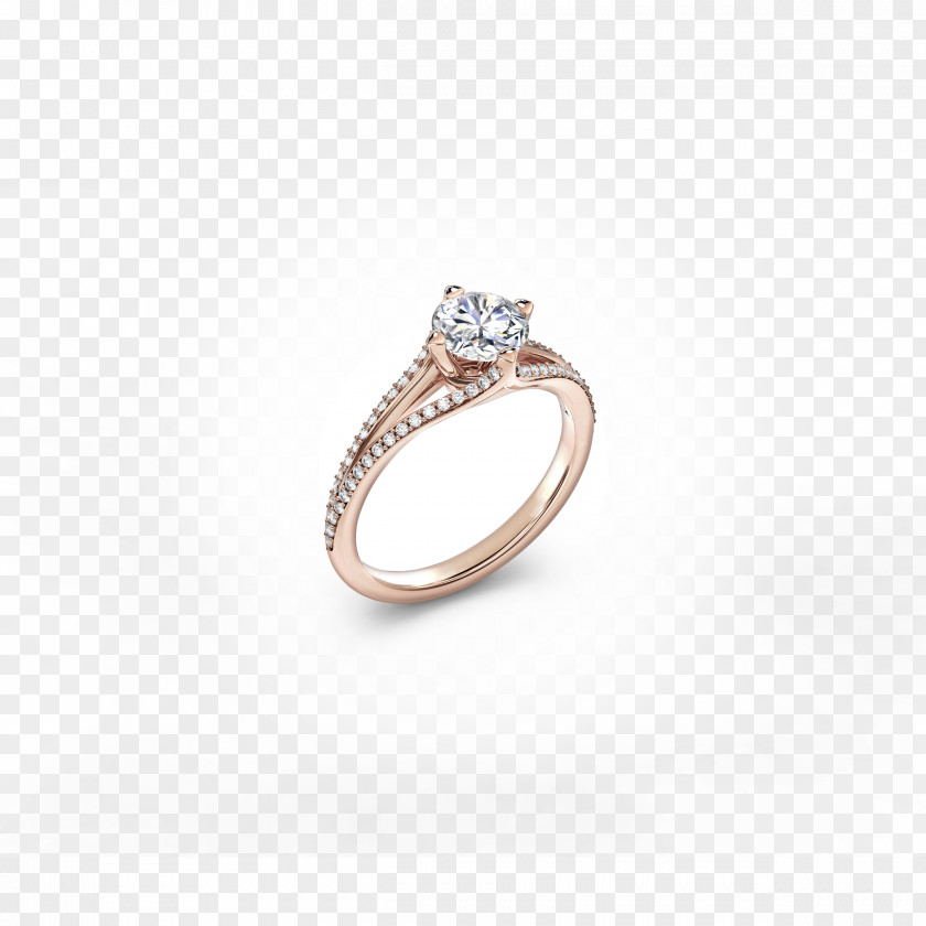 Solitaire Ring Diamond Wedding Platinum Silver PNG