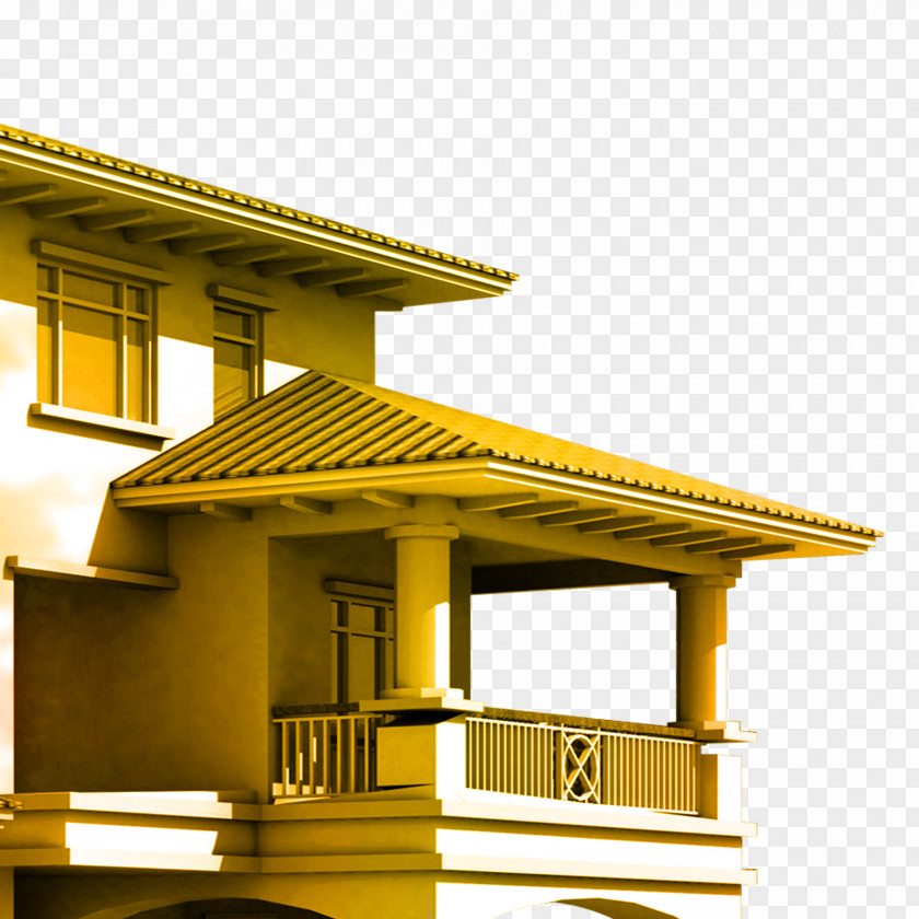 Villa Balcony Terrace Architecture PNG