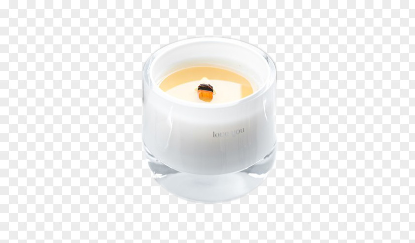 White Glass Candle Material Light Cup PNG