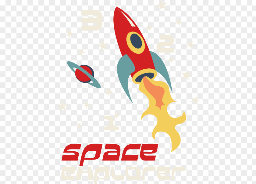 Cartoon Rocket Vector Graphic Design Clip Art PNG