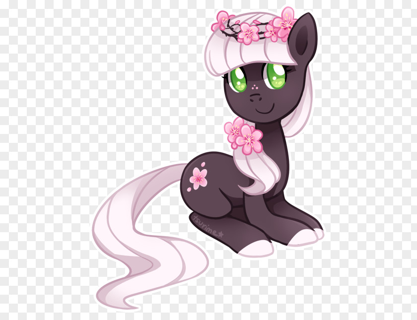 Cat Pony Cherry Blossom Princess Cadance Horse PNG