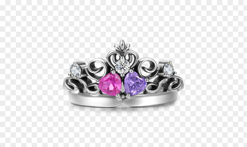 Ring Jewellery Amethyst Platinum Silver PNG