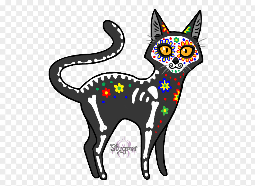 Cat Day Of The Dead Calavera Death Whiskers PNG