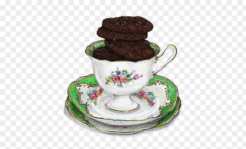 Coffee Biscuits Turkish Tea Cup Chocolate PNG