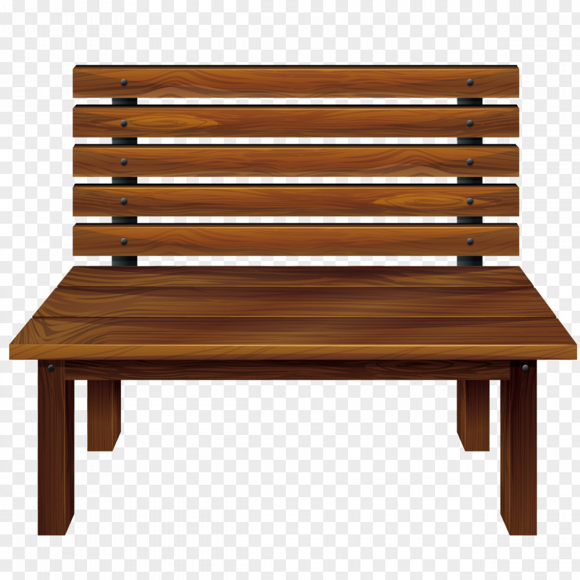 Vector Park Chair Bench Clip Art PNG