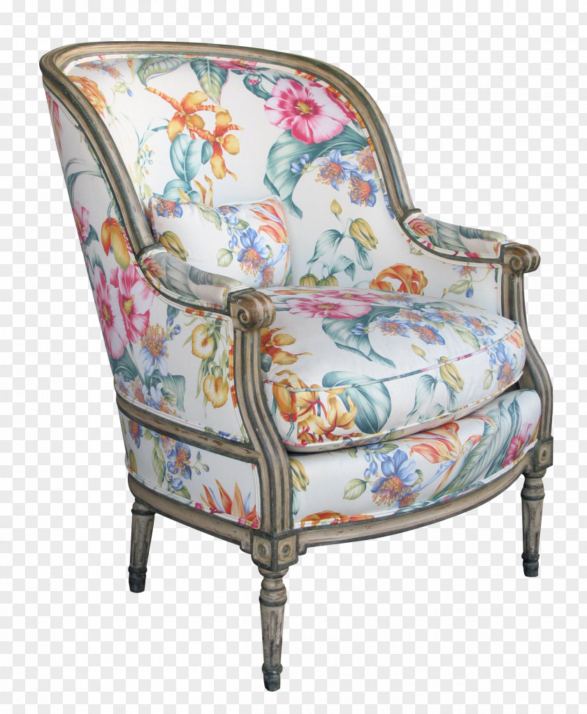 Chair Bergère Upholstery Louis XVI Style Couch PNG