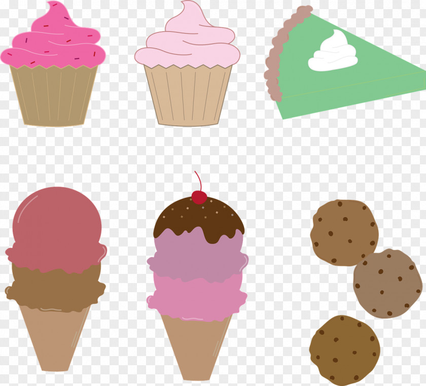 Cookie Ice Cream Cones Cupcake Sundae PNG