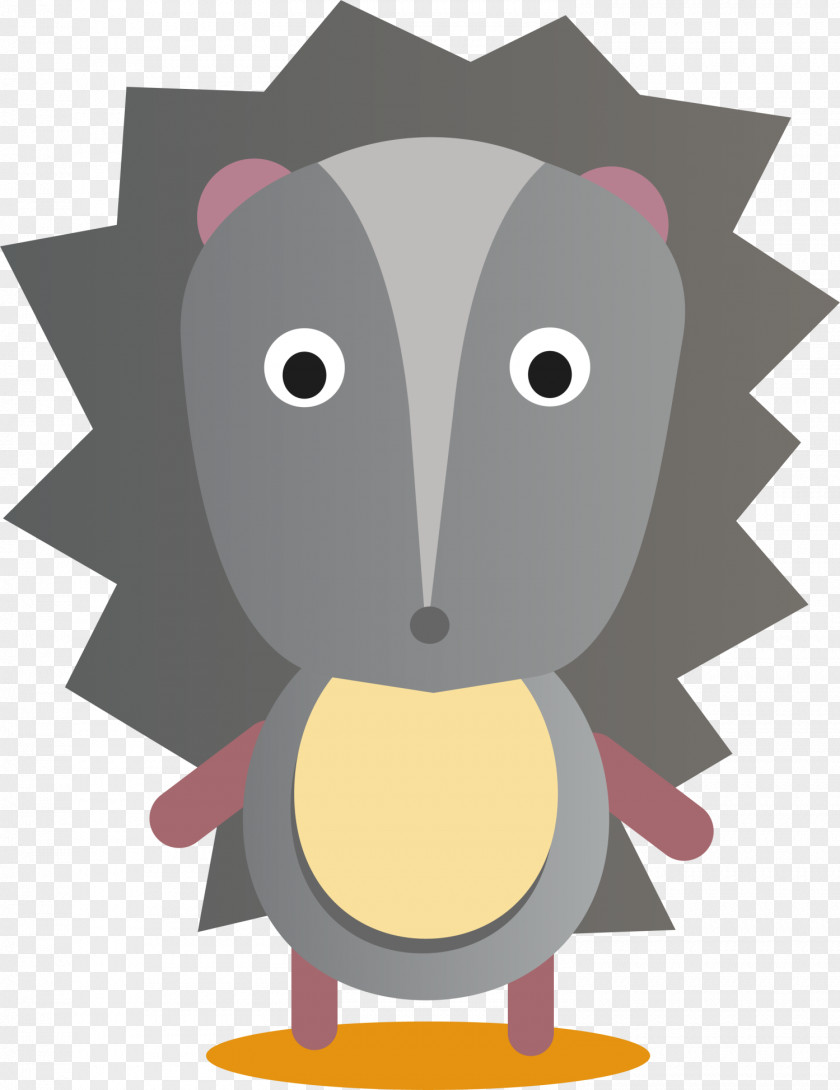 Gray Cartoon Hedgehog Animation PNG