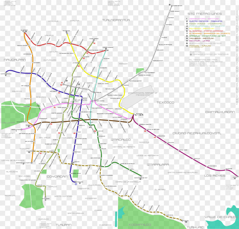 Map Rapid Transit Historic Center Of Mexico City Metro Canal Del Norte Observatorio PNG
