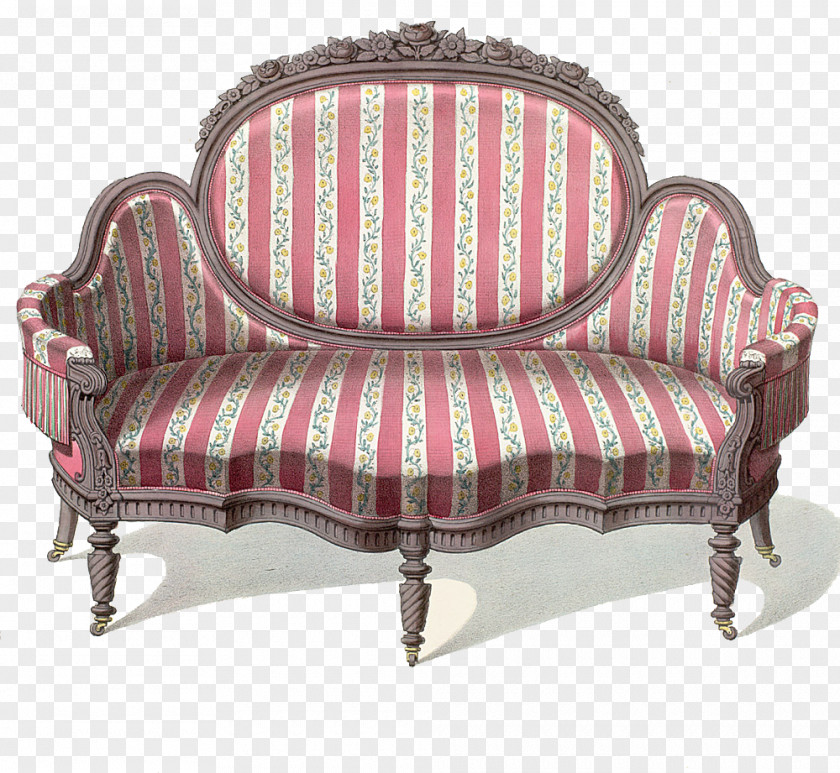 Hand-painted Decorative Pattern Retro Sofa Loveseat Couch Furniture Chair PNG