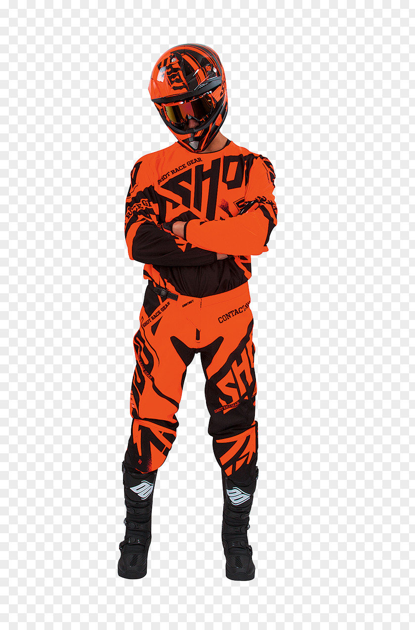 Motocross France Télécom Orange Livebox Pants Uniform PNG