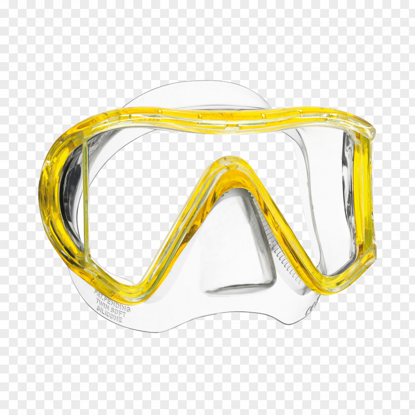 Yellow Sunscreen Mares Diving & Snorkeling Masks Underwater Scuba Set PNG