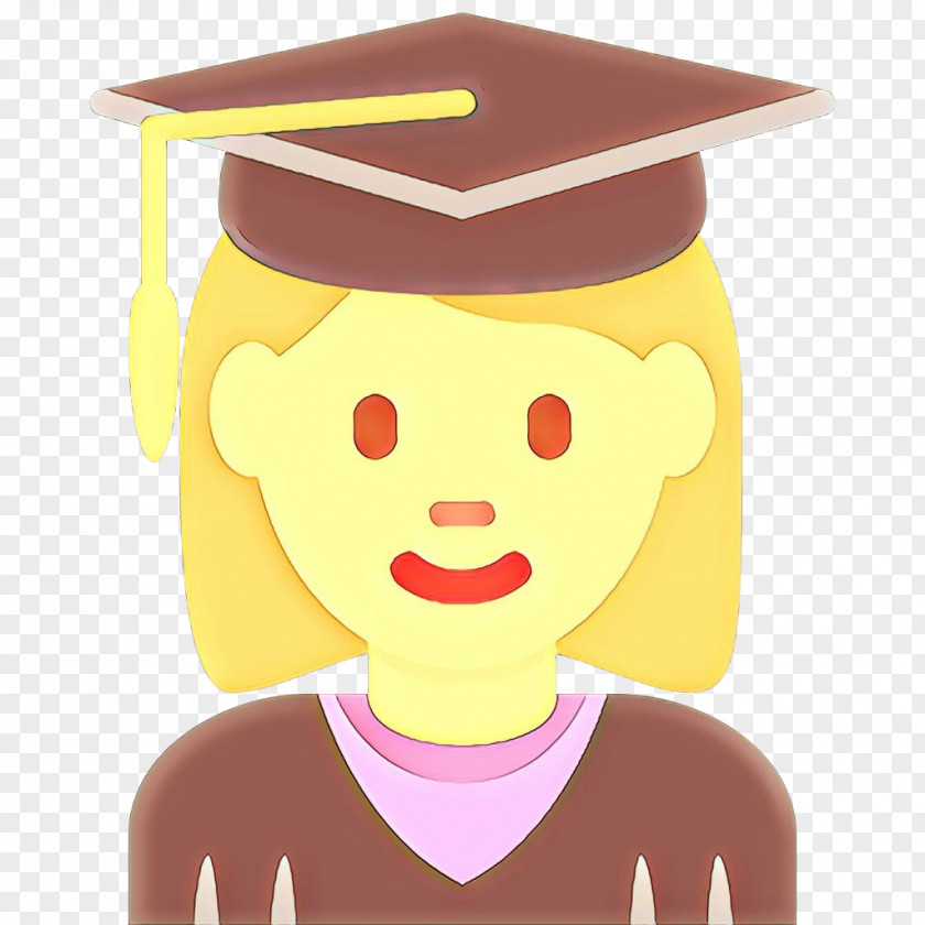 Cap Smile Graduation Cartoon PNG