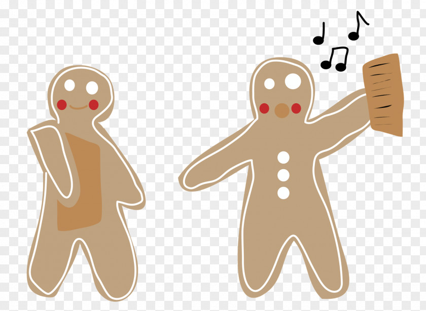 Gingerbread Christmas Star Food Animal PNG