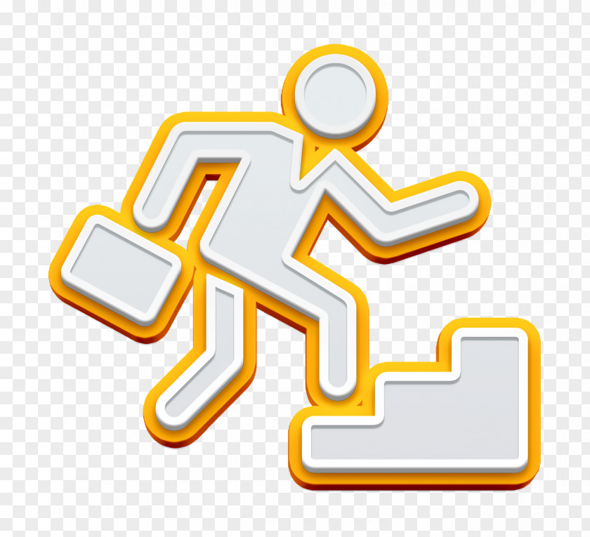 Businessman Icon Workers Ascending By Stair Steps PNG