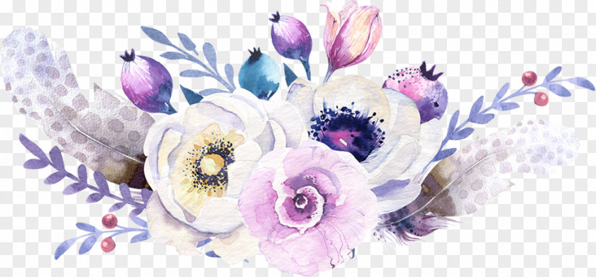 Mother Days Floral Design Flower Bouquet Cut Flowers Watercolor Painting PNG