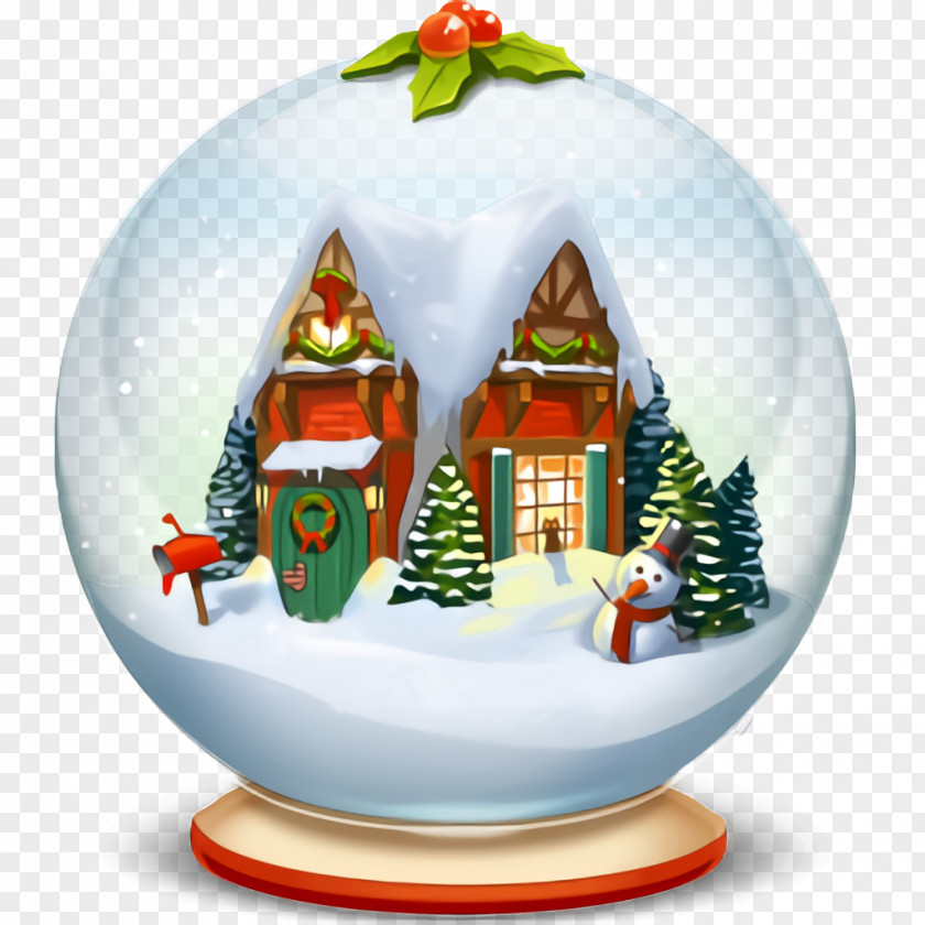 Plant Conifer Christmas Crystal Ball Ornament PNG