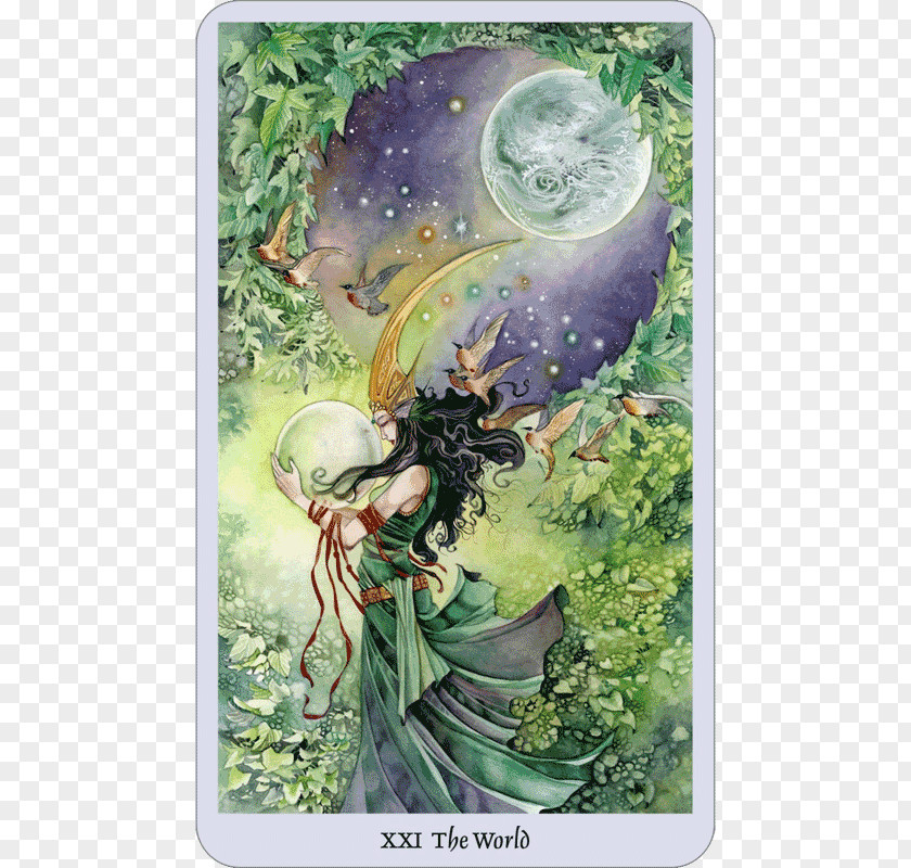 Witch Shadow Shadowscapes Tarot The World Major Arcana PNG