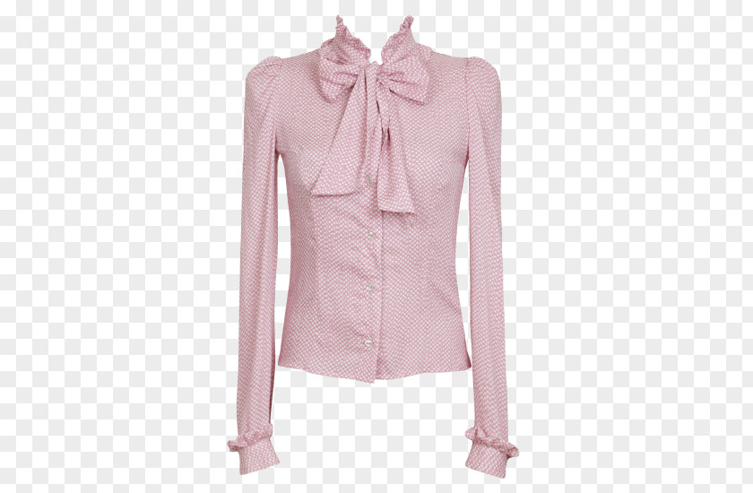 Blouse Shoulder Sleeve Pink M PNG