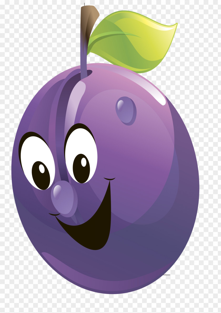 Cartoon Hand Painted Anthrax Blueberry Fruit Clip Art PNG