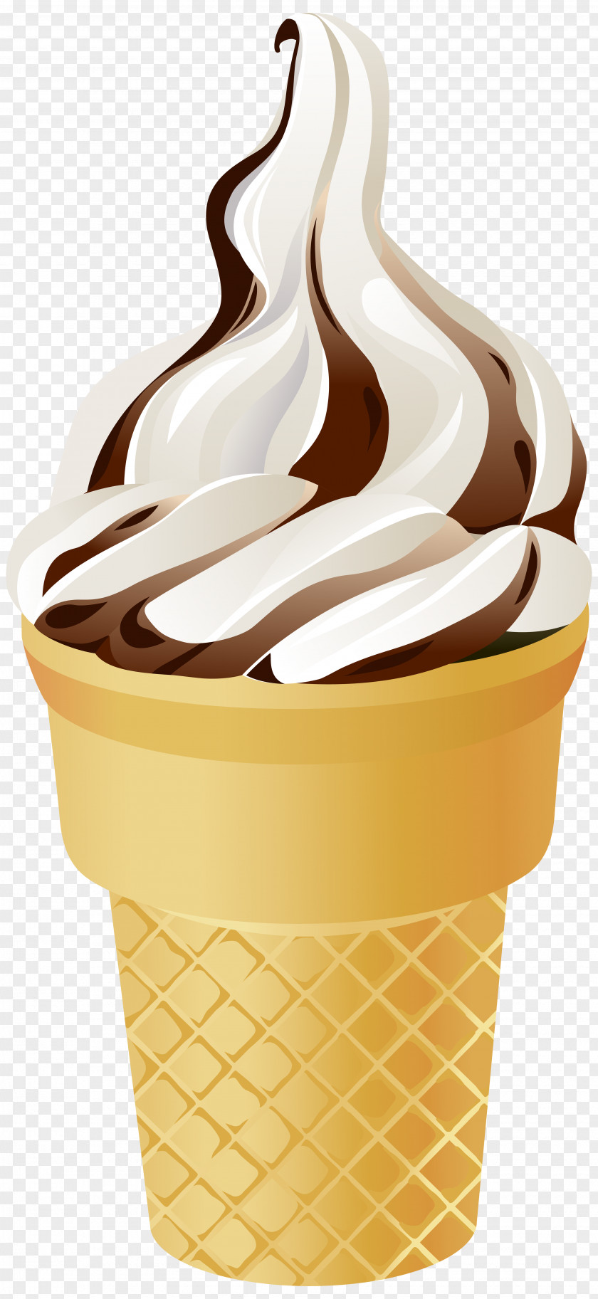 Vanilla Ice Cream Clip Art Chocolate Sundae Cone PNG