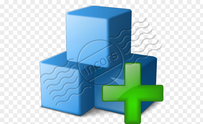 Blue Ice Cubes Plastic Rectangle PNG