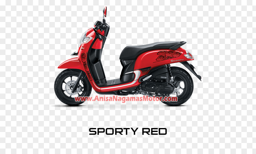 Honda Scoopy PT Astra Motor Motorcycle Red PNG