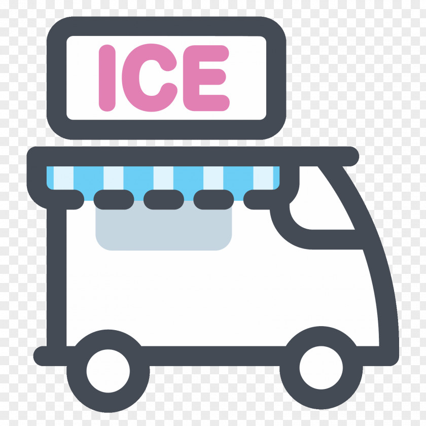 Ice Cream Street Food Car PNG