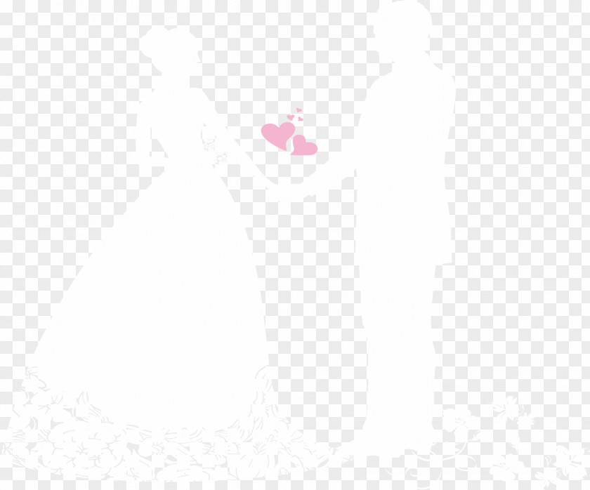 Wedding Illustration White Black Pattern PNG