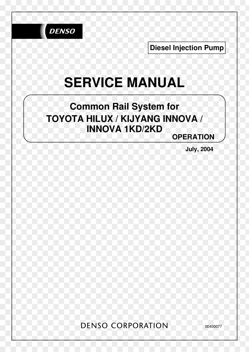 Toyota Hilux Innova Common Rail Dyna PNG