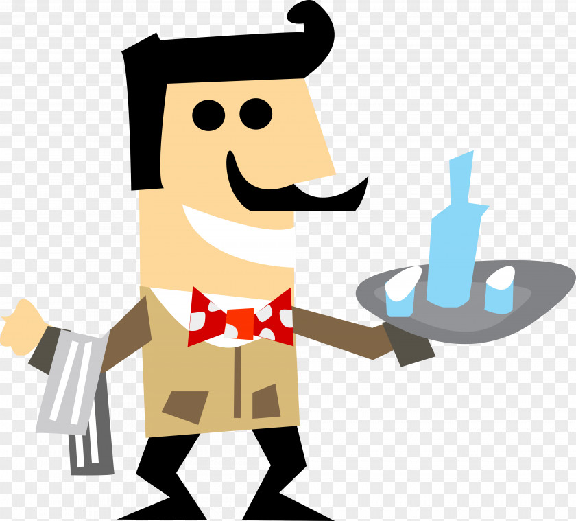 Excellent Staff Waiter Clip Art PNG