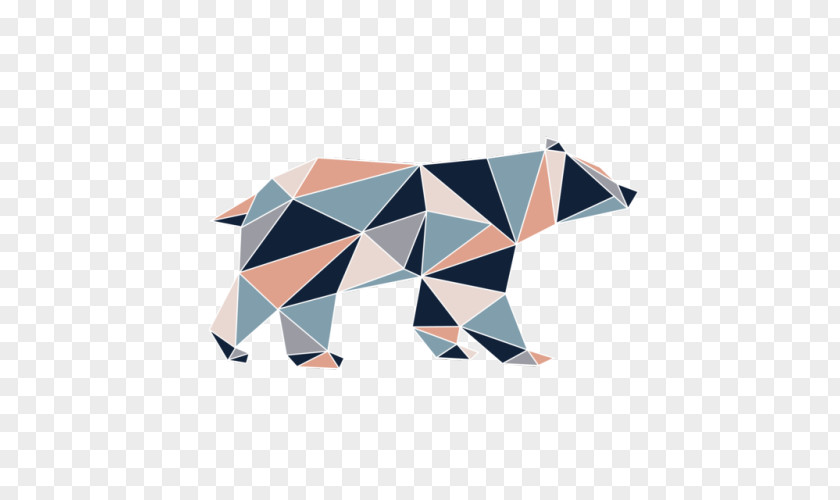Geomatric Polar Bear Geometry Triangle PNG
