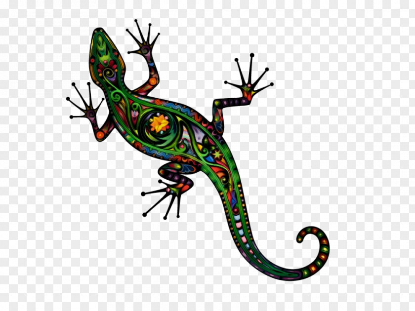 Wall Lizard Tail Decal PNG