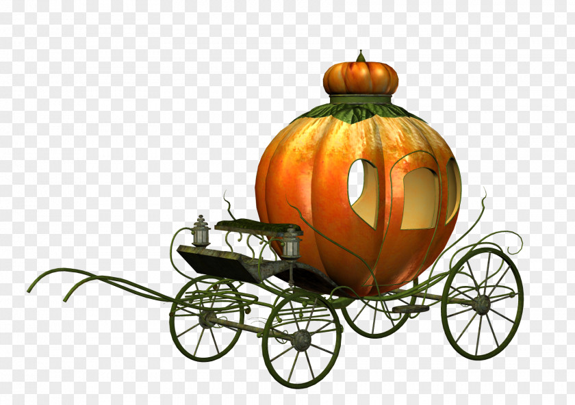 3D Pumpkin Car Carriage PNG