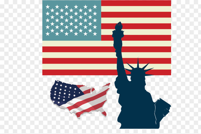Vector Hand-drawn Elements Of The United States Flag Euclidean Independence Day PNG