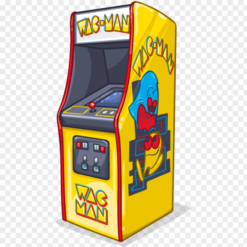 80s Pac-Man BurgerTime Arcade Game Cabinet Video PNG