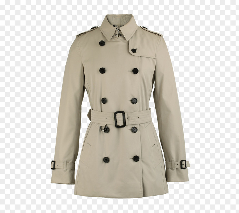 Autumn And Winter Coat Lapel Double-breasted Waist Cotton Trench Burberry PNG