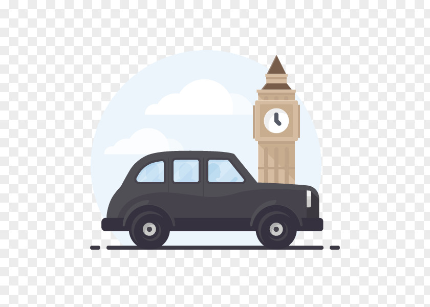 Big Ben Taxi Icon Design PNG