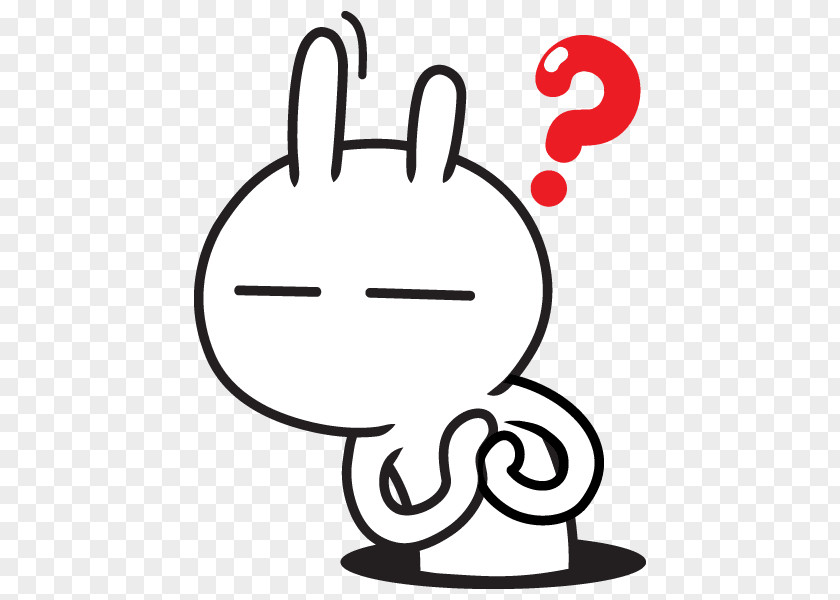 Facebook Tuzki Sticker Rabbit PNG