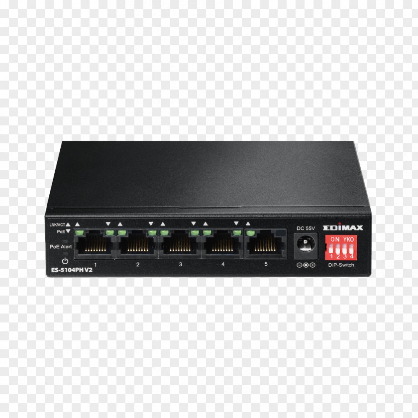 Fast Ethernet Network Switch Power Over Edimax 8 Port Ports PoE PNG