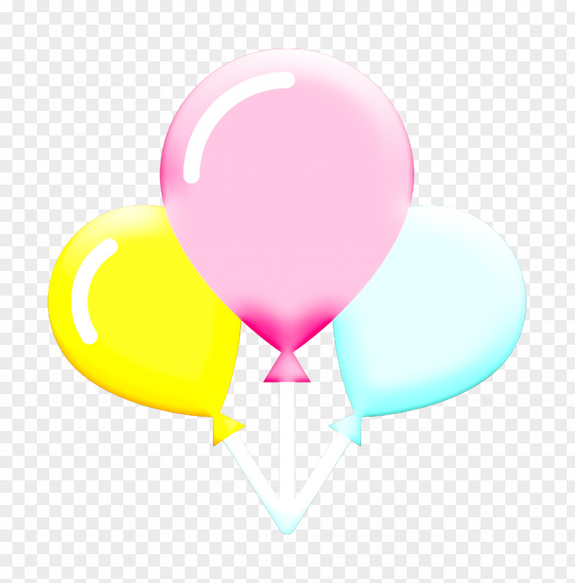 Love Heart Balloons Icon Birthday Party PNG