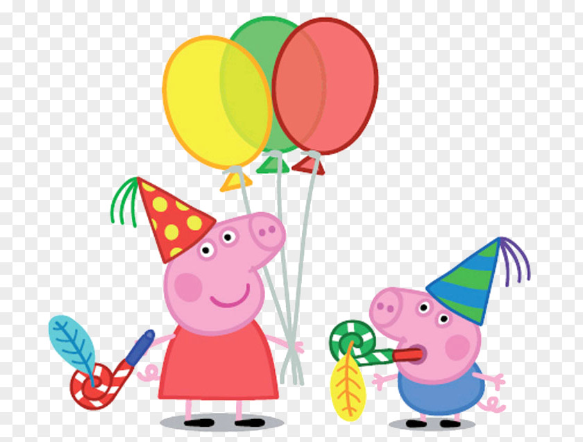 Pig George Daddy Party Birthday PNG