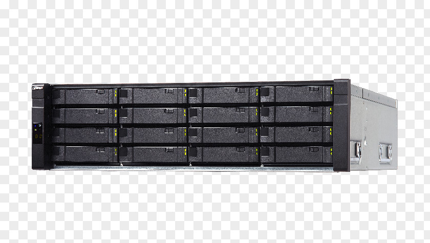 SAS 12Gb/s Network Storage Systems Hard DrivesEnterprise X Chin Disk Array QNAP Systems, Inc. ES1640DC NAS Server PNG